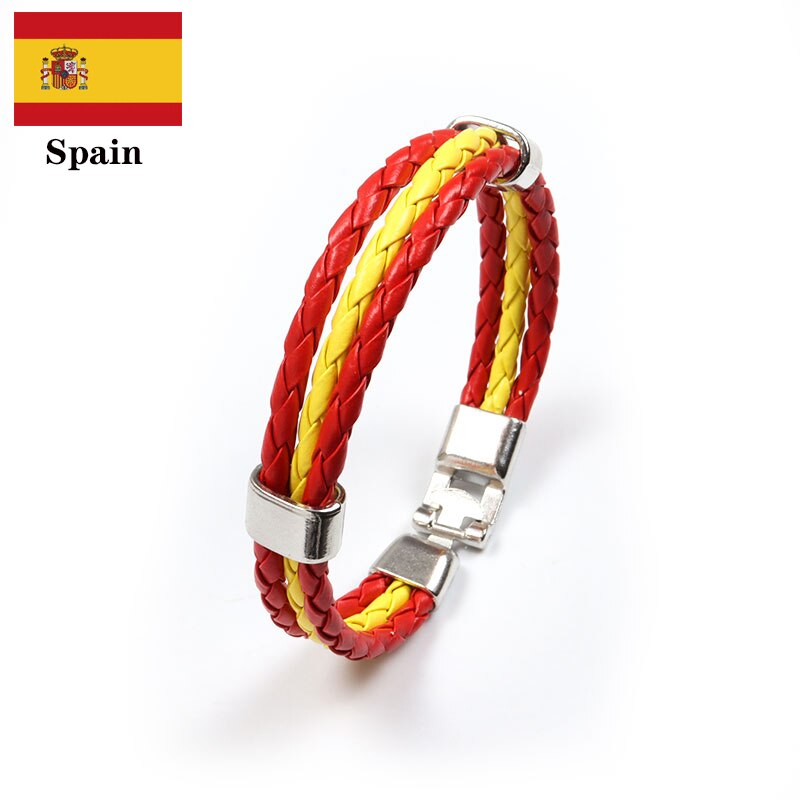 Pulseira de Couro Vários Países