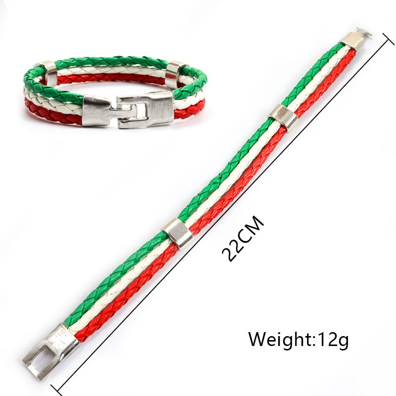 Pulseira de Couro Vários Países