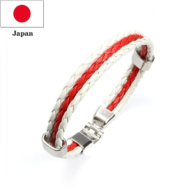 Pulseira de Couro Vários Países