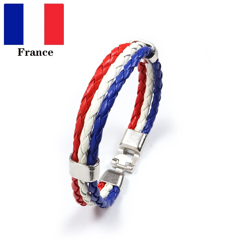 Pulseira de Couro Vários Países