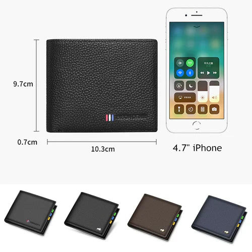 Carteira de Couro Masculina Bison com Bloqueio RFID