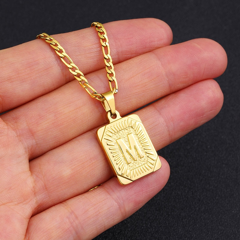 Colar Letra Inicial Banhado a Ouro