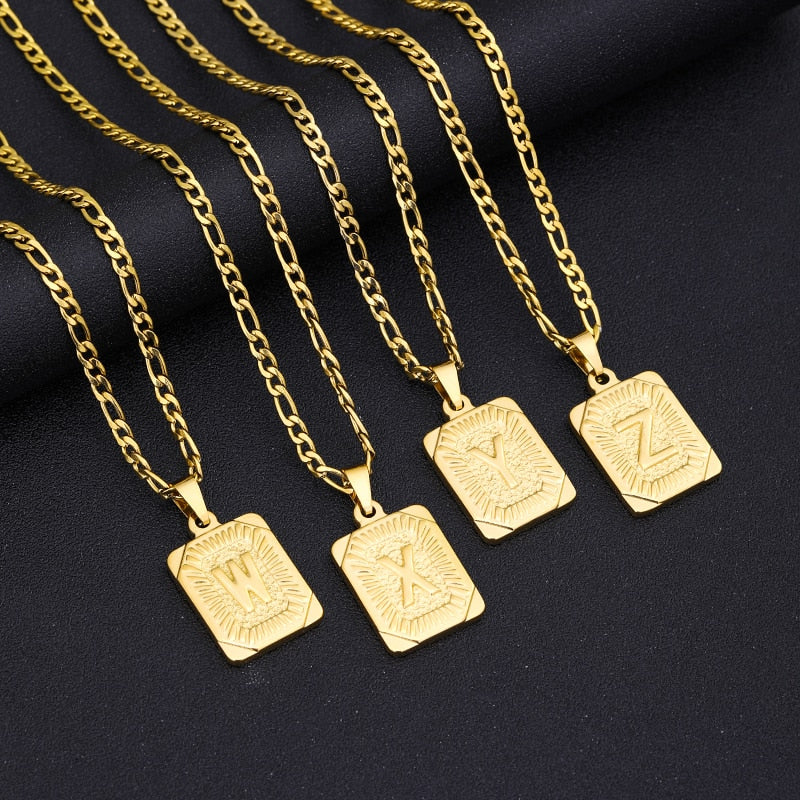 Colar Letra Inicial Banhado a Ouro
