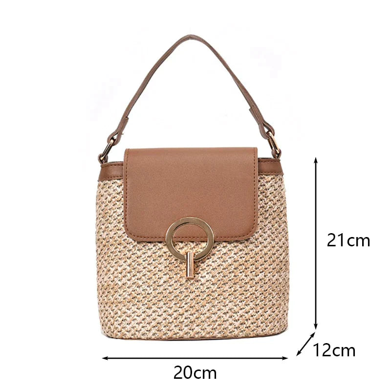 Bolsa Transversal de Palha Anne