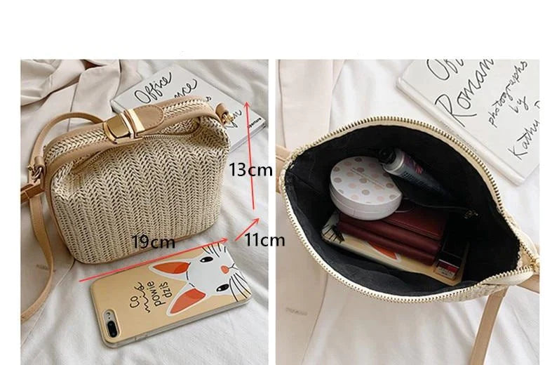 Bolsa Transversal de Palha Tropically