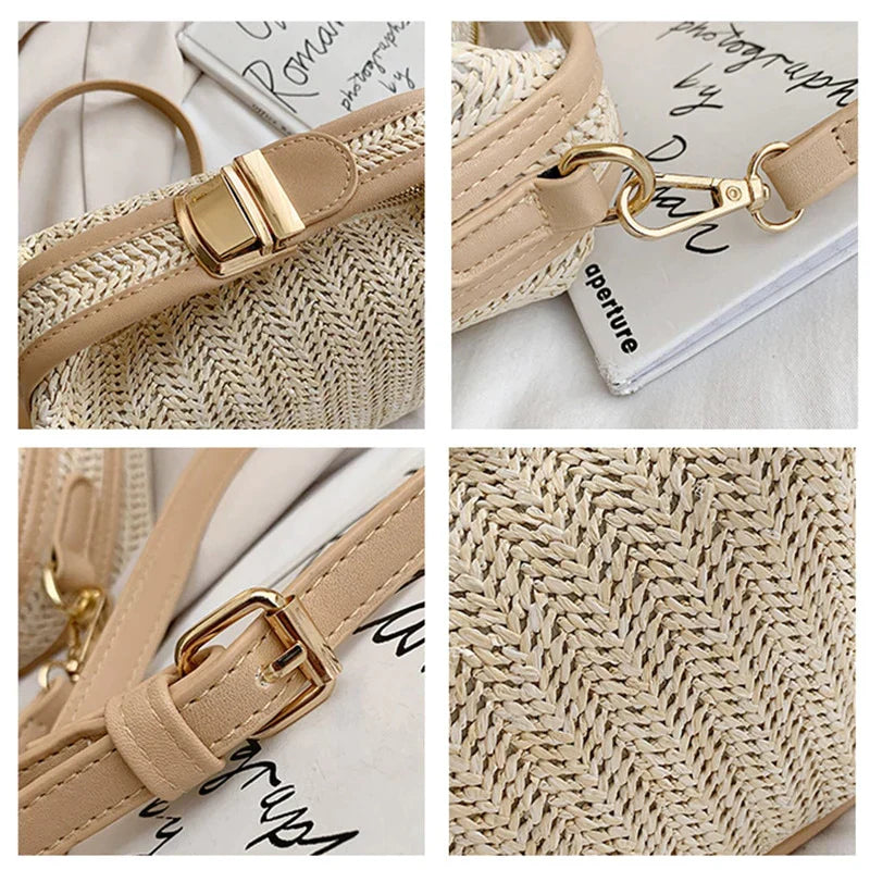 Bolsa Transversal de Palha Tropically