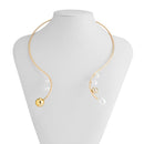 Colar Rocks de Pérola Banhado a Ouro