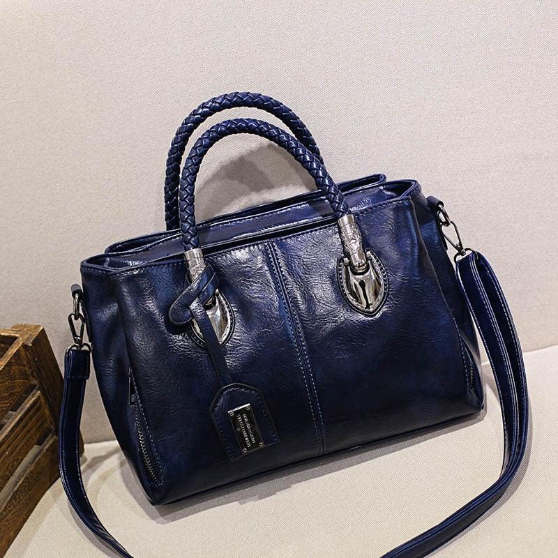 Bolsa Feminina Clássica Algarve / Dupla Alça em Couro PU