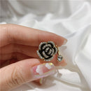 Anel de Cristal Rosa Negra