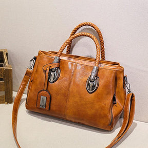 Bolsa Feminina Clássica Algarve / Dupla Alça em Couro PU
