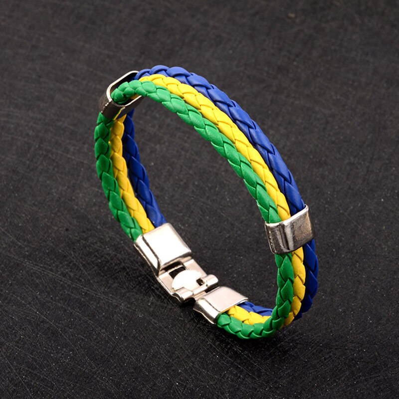 Pulseira de Couro Vários Países