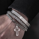 Pulseira Bracelete Crucifixo - 3 pcs