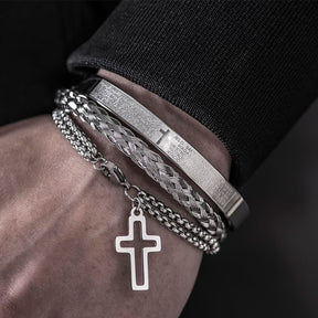 Pulseira Bracelete Crucifixo - 3 pcs