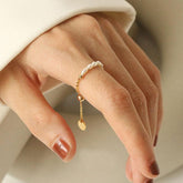 Anel Ginevra Cristalizado e Banhado 18K