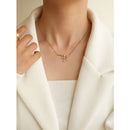 Colar Banhado Ouro 18k e Detalhe Pérola