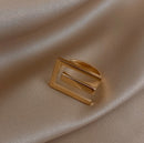 Anel Geometric Banhado 18K