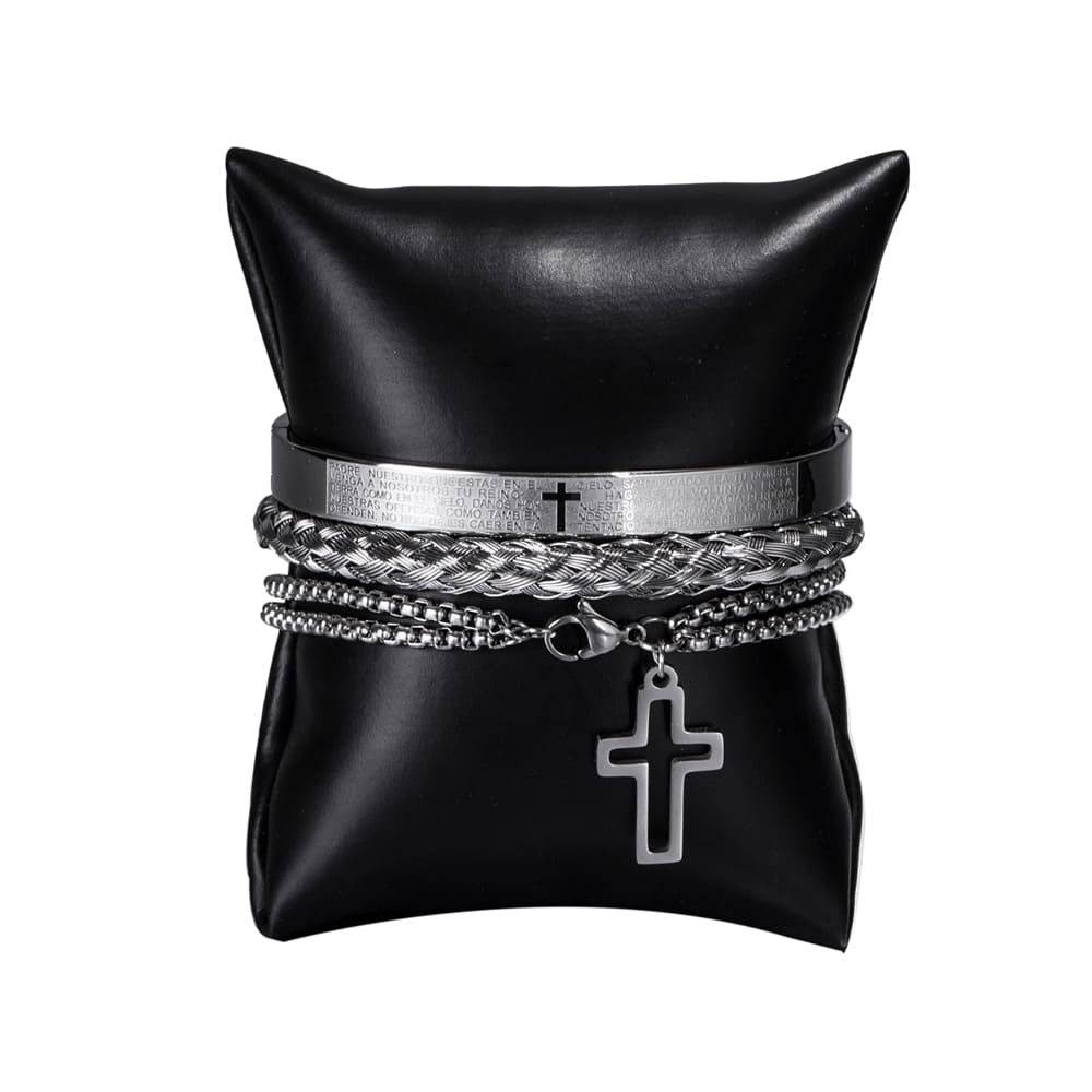 Pulseira Bracelete Crucifixo - 3 pcs