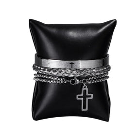 Pulseira Bracelete Crucifixo - 3 pcs