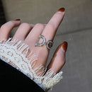 Anel Selena Cristais de Prata 18k