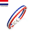 Pulseira de Couro Vários Países