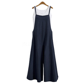 Macacão Casual Feminino Oversized Sem Mangas