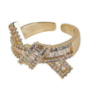 Anel Celeste de Cristais 18K