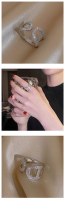 Anel Selena Cristais de Prata 18k