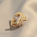 Anel Celeste de Cristais 18K