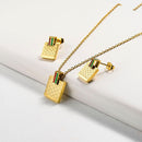 Conjunto Colar e Brinco Banhado Firenzi