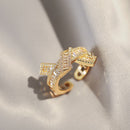 Anel Celeste de Cristais 18K