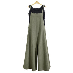 Macacão Casual Feminino Oversized Sem Mangas