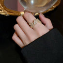 Anel Celeste de Cristais 18K