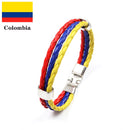 Pulseira de Couro Vários Países