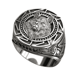 Anel Masculino Lobo Viking Vintage