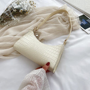 Bolsa de Ombro Feminina Versátil em Couro Ecológico