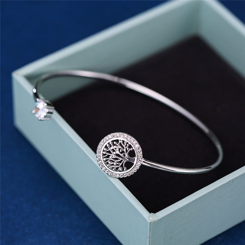 Bracelete Pulseira Árvore da Vida de Zircônia