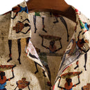 Camisa Africana Linho de Algodão