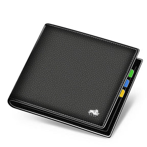 Carteira de Couro Masculina Bison com Bloqueio RFID