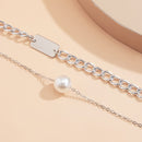 Colar de Pérola e Corrente Ouro 18K