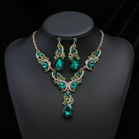 Conjunto de Colar e Brincos Cristal Luxo