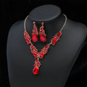 Conjunto de Colar e Brincos Cristal Luxo