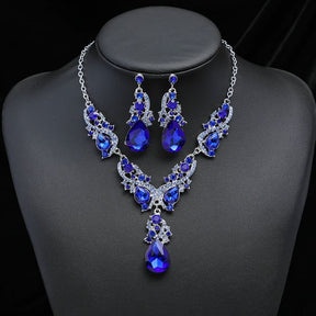 Conjunto de Colar e Brincos Cristal Luxo