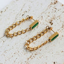 Conjunto Prime Esmeralda - Brinco, Colar e Pulseira