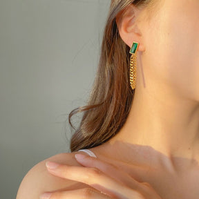 Conjunto Prime Esmeralda - Brinco, Colar e Pulseira