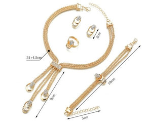 Conjunto Completo Joias de Cristais - 4 Peças