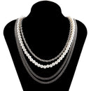 Kit de Colares Pérola e Prata - 4 Peças