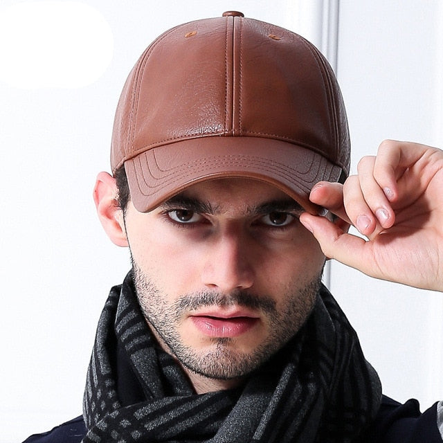 Boné de Couro Biker