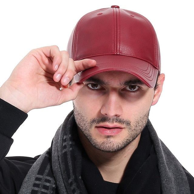 Boné de Couro Biker