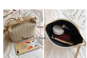 Bolsa Transversal de Palha Tropically