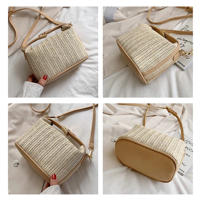 Bolsa Transversal de Palha Tropically